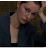 Collier Multirang en Acier Inoxydable plaqué couleur Or