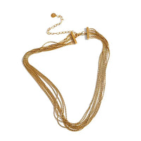 Collier Multirang en Acier Inoxydable plaqué couleur Or