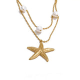 Collier multirang acier inoxydable doré – Bohème & élégant