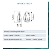 Boucle d'oreille goutte d'eau