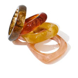 Bracelets manchettes femme – résine colorée vintage