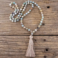 Mala bouddhiste en Amazonite Apaisante