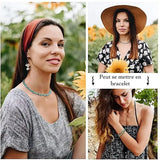 Collier ras de cou turquoise polyvalent – porté au cou ou en bracelet, style estival