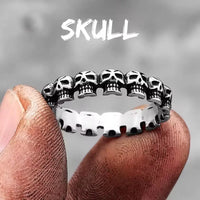 Bague Tête de Mort Femme - Acier Inoxydable Rock & Chic
