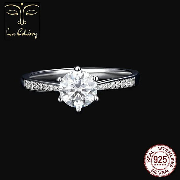 Bague Argent et zircon, brillant en Moissanite
