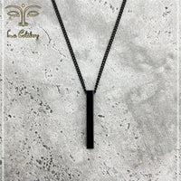 Collier en acier inoxydable avec pendentif rectangulaire homme - La Colibry